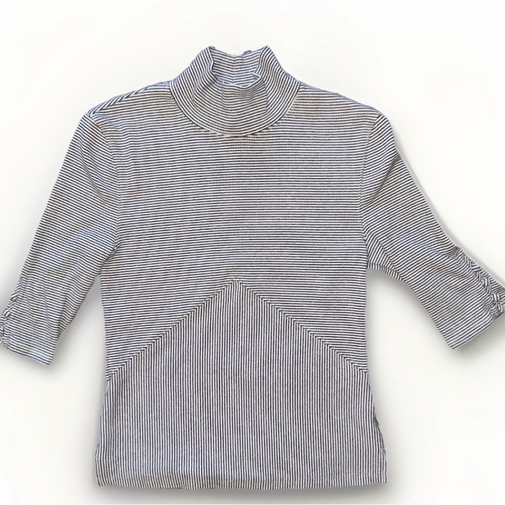 We the Free| Free People| Striped Mock-neck Fitted Striped Top Y2K Style